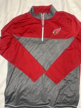 Arizona Cardinals Red & Gray Half-Zip Pullover - XL